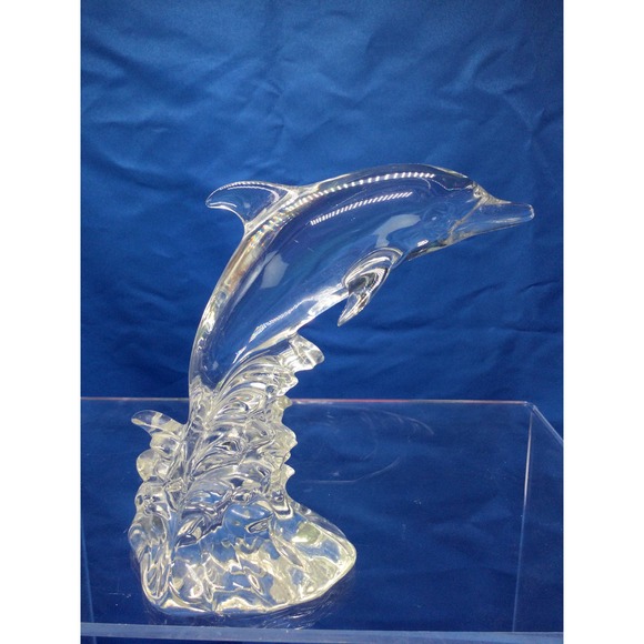 German Wonders of the Wild Lead Crystal Dolphin Figurine - Picture 4 of 6